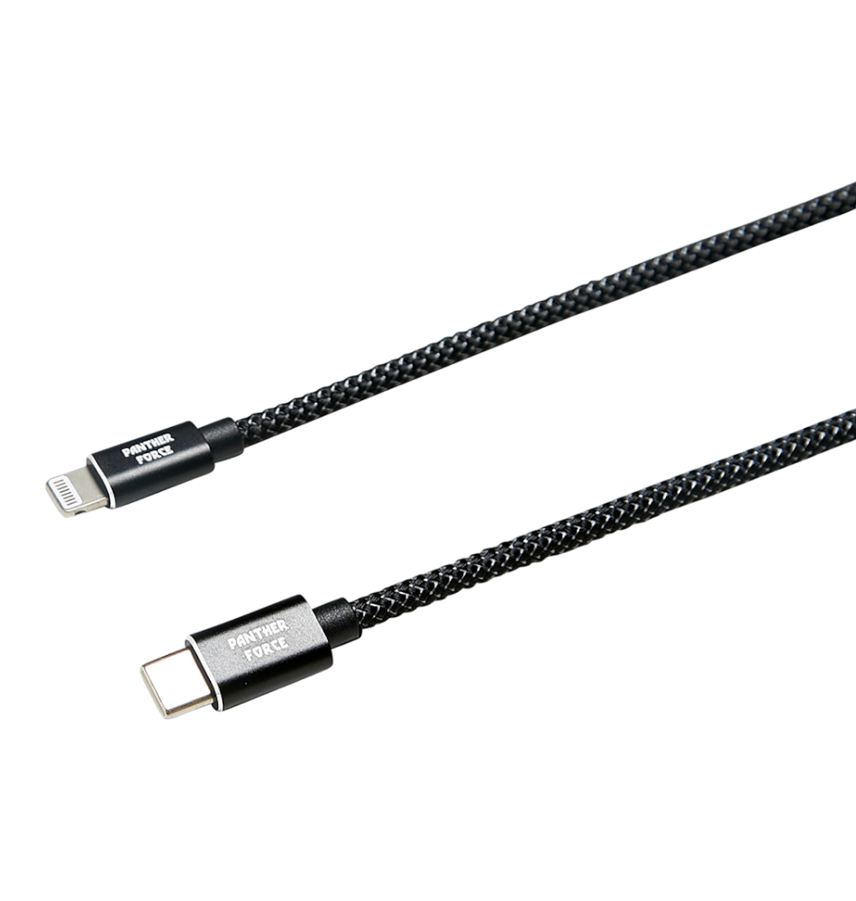 PF62- Panther Force Fast PD Charge/Sync USB-C to Apple Compatible Cable - Fast Charging and Data Transfer PF62- Panther Force Fast PD Charge/Sync USB-C to Apple Compatible Cable - Fast Charging and Data Transfer
